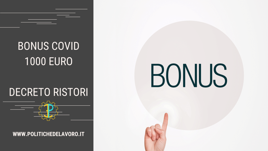 Bonus Covid 1000 euro: decreto ristori